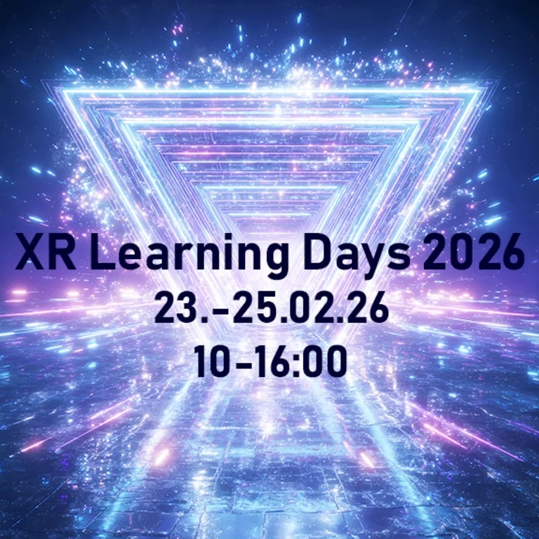 XR Learning Days 2026 schwarze Schrift auf Cyber Hintergrund