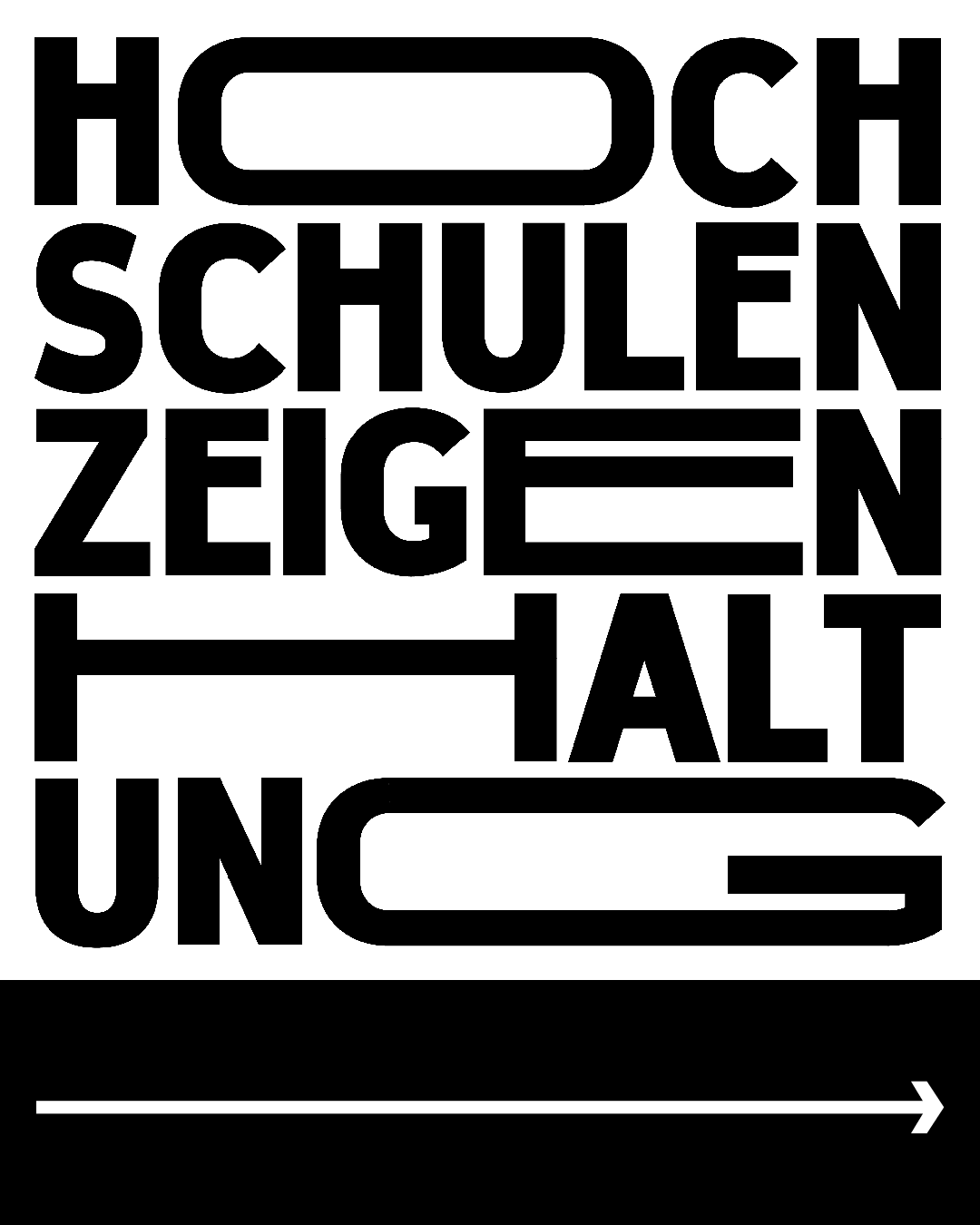 Plakat mit dem Slogan Hochschule zeigt Haltung
