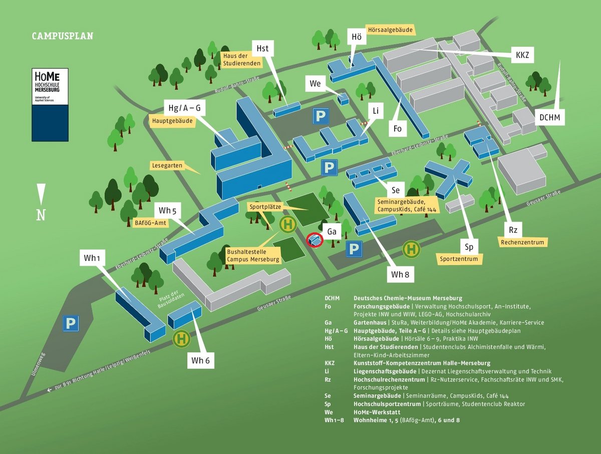 Campusplan Hochschule Merseburg