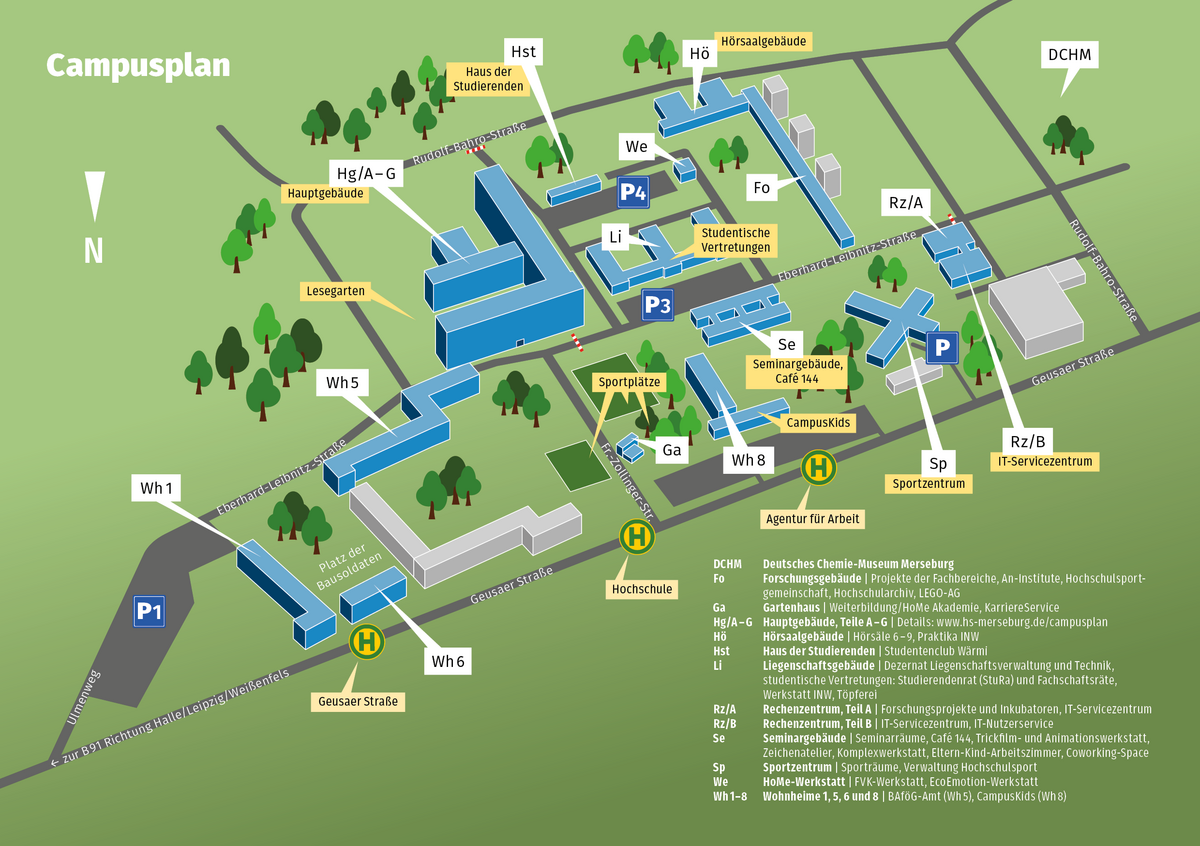 Campusplan Merseburg Campusplan Merseburg